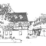 Ausmalbilder für historische Orte