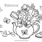 Ausmalbilder für Frühlingsblumen