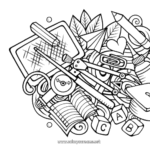 Ausmalbilder für Mal- und Zeichenkurse