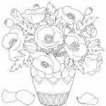 Ausmalbilder für Blumensträuße