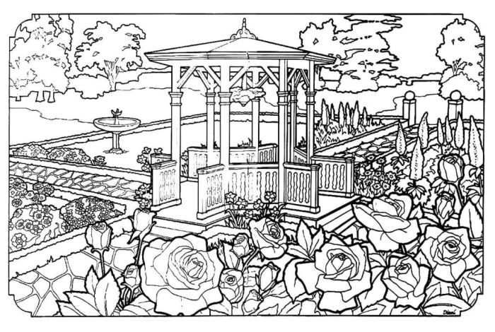 Ausmalbilder Garten | PDF Vorlagen zum Ausdrucken - Talu.de Ausmalbilder für Gärten und Natur