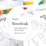 Ausmalbilder für Babyparty