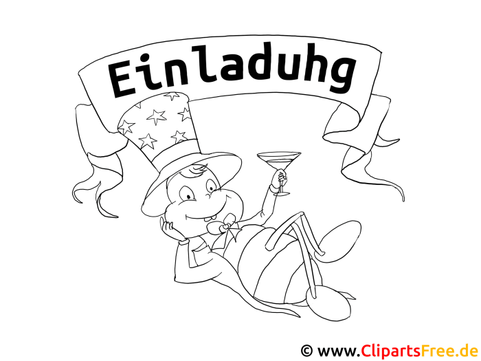 Ausmalbilder für Einladungen